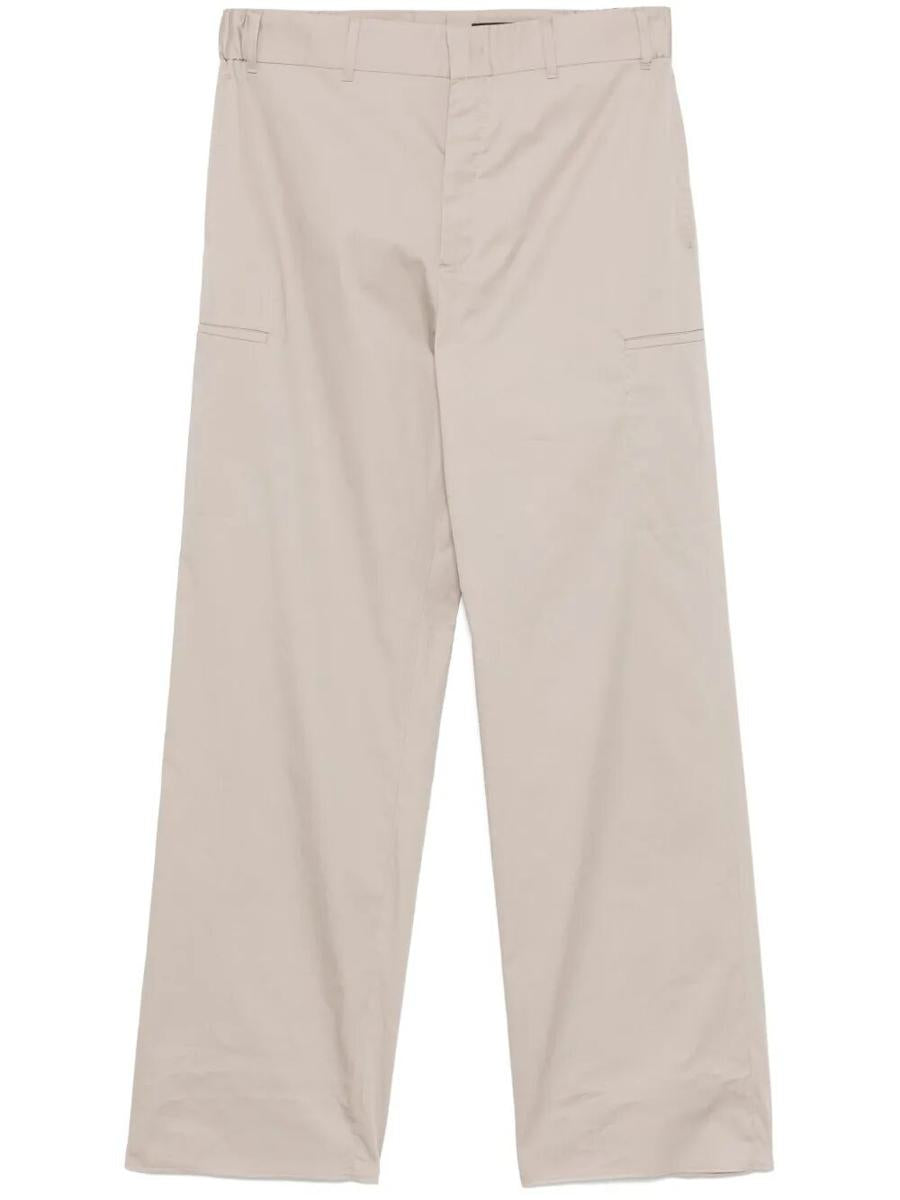 Fendi Straight-Cut Cargo Cotton Trousers Clothing