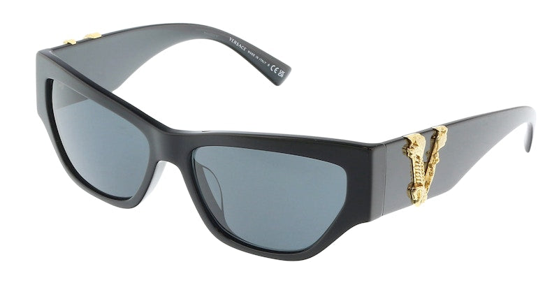 Lunettes de soleil œil de chat Versace noires