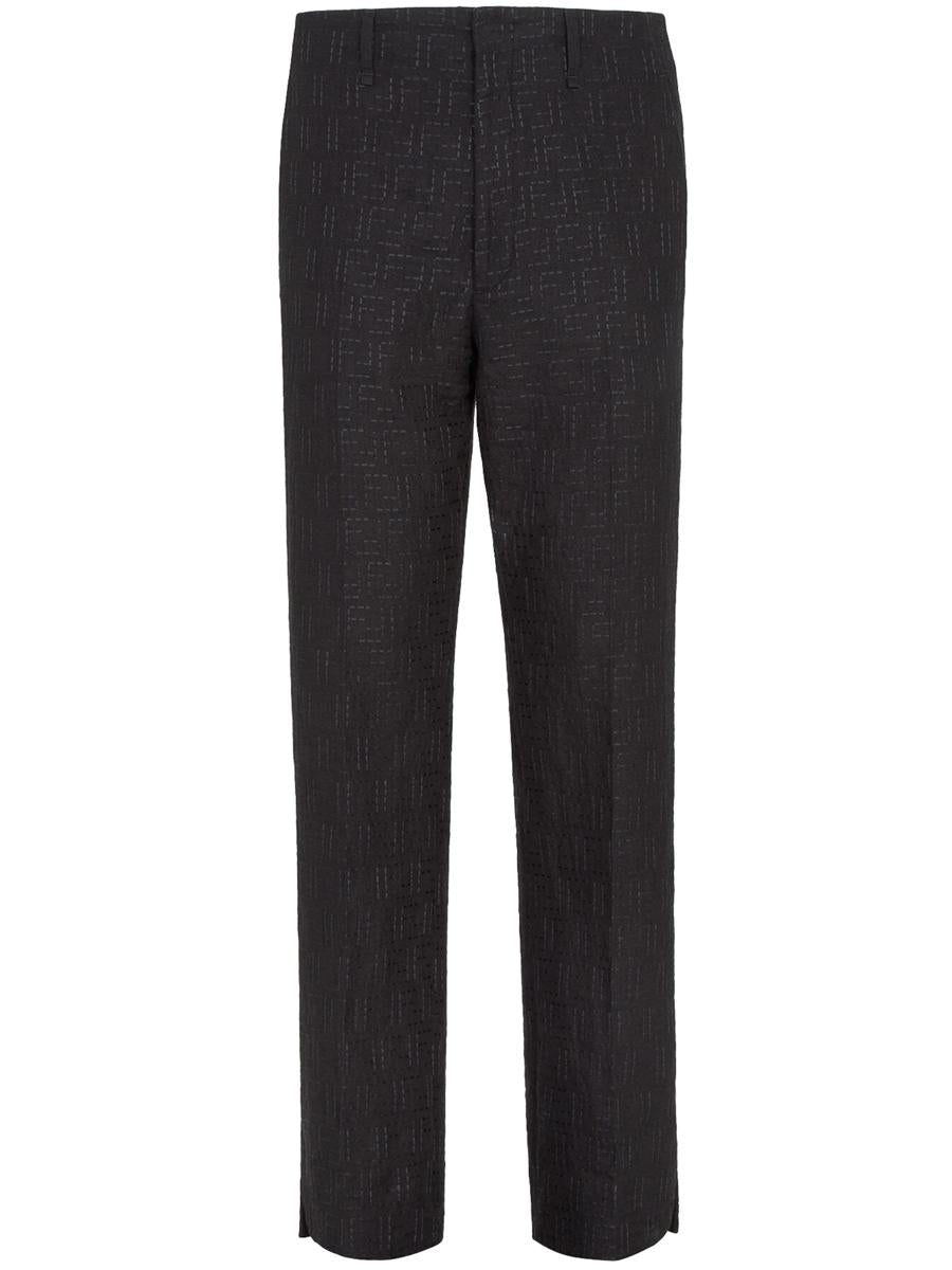 Fendi Trouser In Linen Clothing