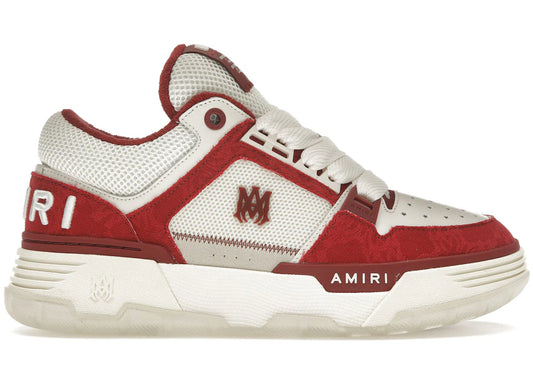 Imprimé monogramme quadruple rouge foncé Amiri Ma-1