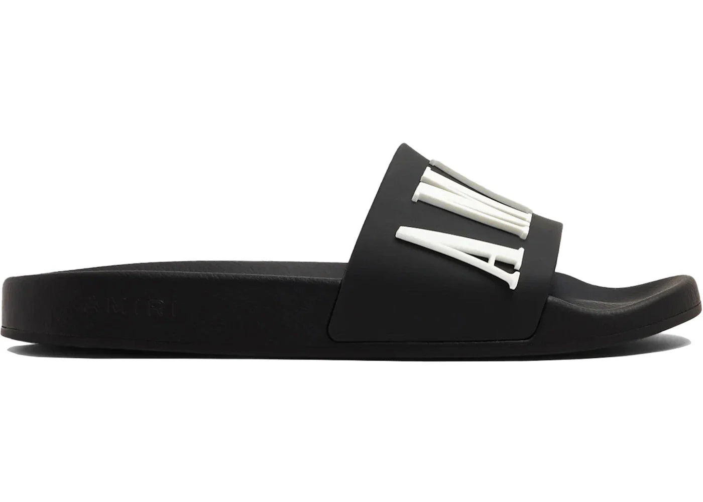 Claquettes de piscine Amiri noir et blanc (femme)