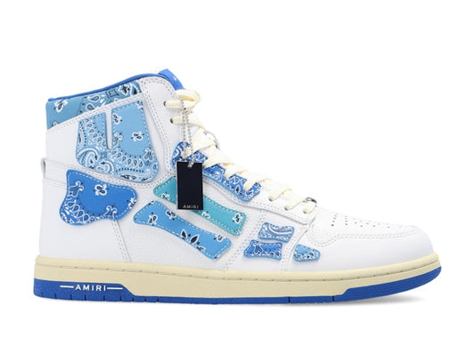 Amiri Skel Top Hi Bandana Blanc Bleu