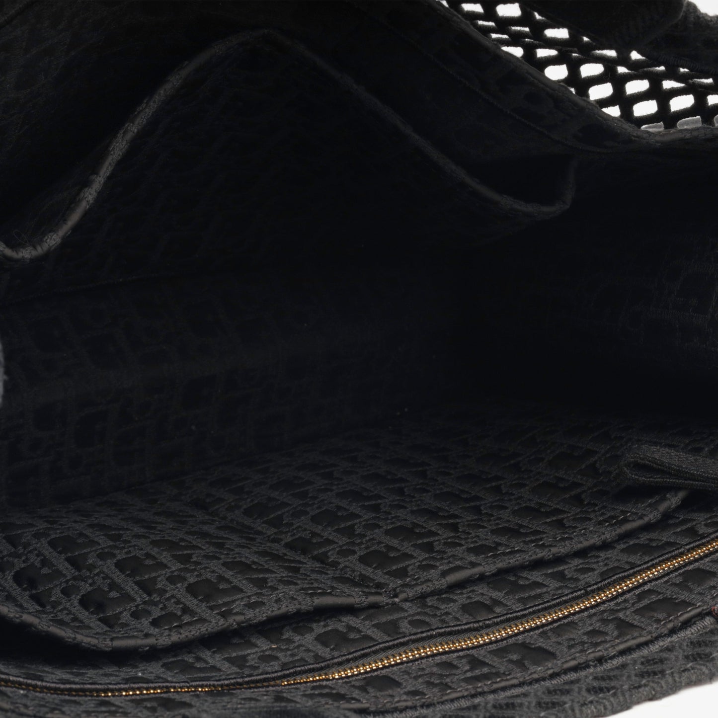 Large Book Tote - Black Mesh