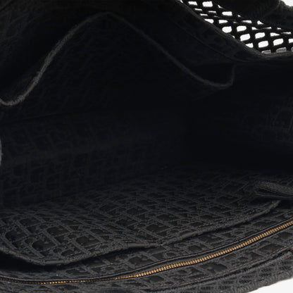 Large Book Tote - Black Mesh