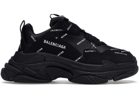 Balenciaga Triple S Logo Noir (Femme)