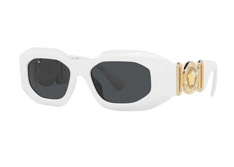 Lunettes de soleil Versace Maxi Medusa Biggie blanches