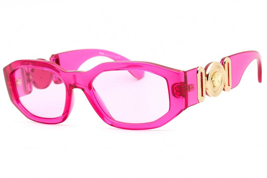 Lunettes de soleil Versace Medusa Biggie transparentes Fuchsia/Fuchsia