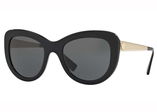 Lunettes de soleil œil de chat Versace Medusa noir/doré