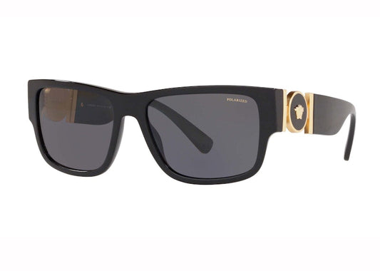 Lunettes de soleil carrées polarisées Versace noir/doré