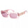 Lunettes de soleil rectangulaires Versace transparentes rose/violet avec miroir intérieur