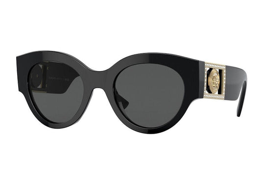 Lunettes de soleil rondes Versace noires
