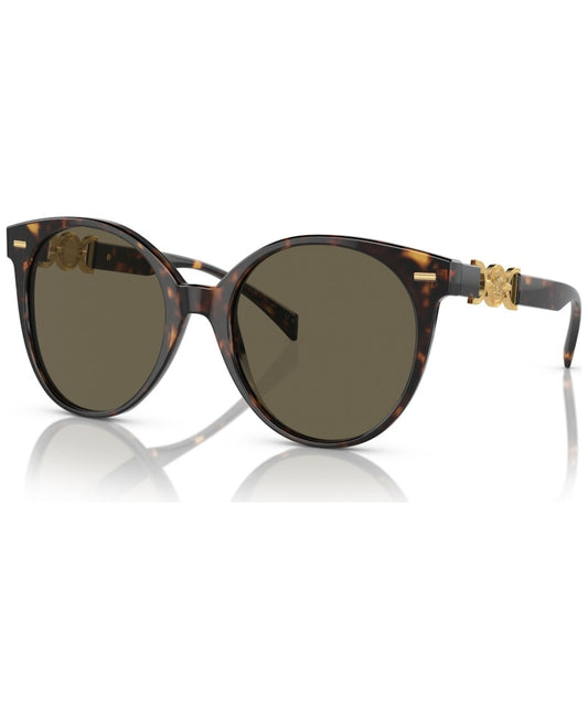 Lunettes de soleil rondes Versace écaille de tortue