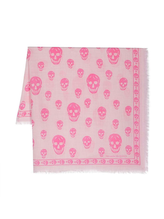 Alexander McQueen Biker Skull Wool Scarf
